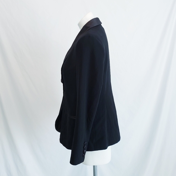 NWT Tuxedo Style Blazer Black w/Satin Trim Size Small - Picture 5 of 10